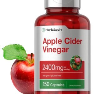 Horbaach Apple Cider Vinegar 2400 mg Capsules | Vinagre de Manzana para Bienestar Diario