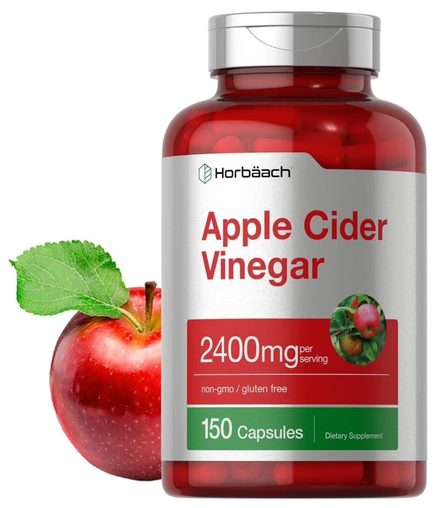 Horbaach Apple Cider Vinegar 2400 mg Capsules | Vinagre de Manzana para Bienestar Diario