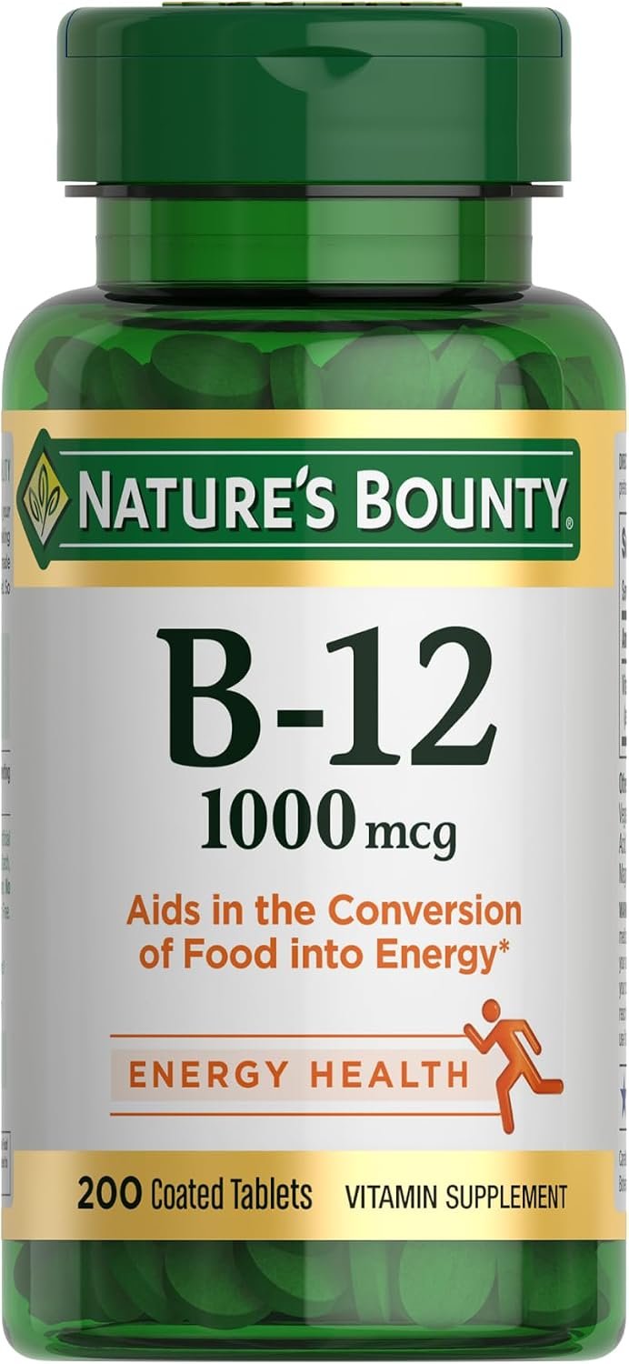 Nature's Bounty B-12 1000 mcg Tablets | Energía y Apoyo al Sistema Nervioso