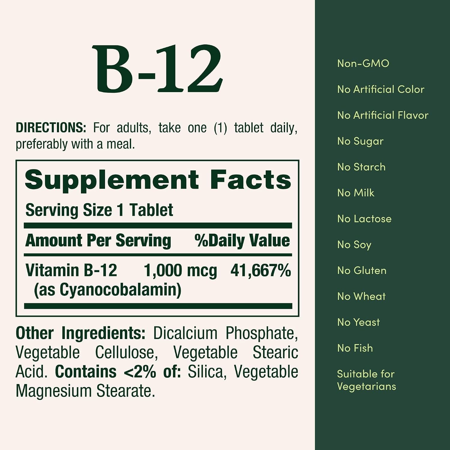Nature's Bounty B-12 1000 mcg Tablets | Energía y Apoyo al Sistema Nervioso - Image 3