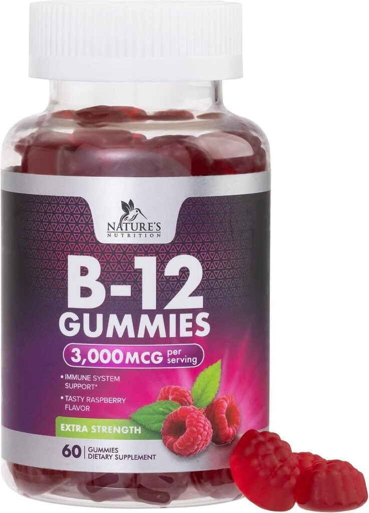 Nature's Nutrition B-12 Gummies | Vitamina B12 para Energía y Bienestar Diario