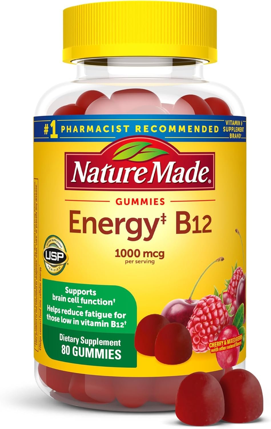 Nature Made Energy B12 Gummies 1000 mcg | Energía y Metabolismo Diario