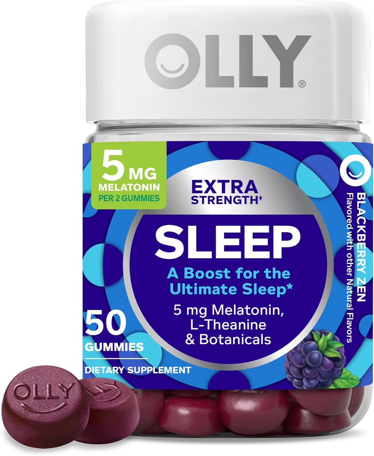 OLLY Extra Strength Sleep Gummies | Apoyo Extra para un Descanso Reparador