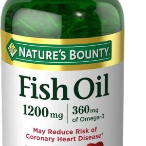 Nature's Bounty Fish Oil 1200 mg Softgels | Omega-3 para Corazón, Cerebro y Bienestar Diario