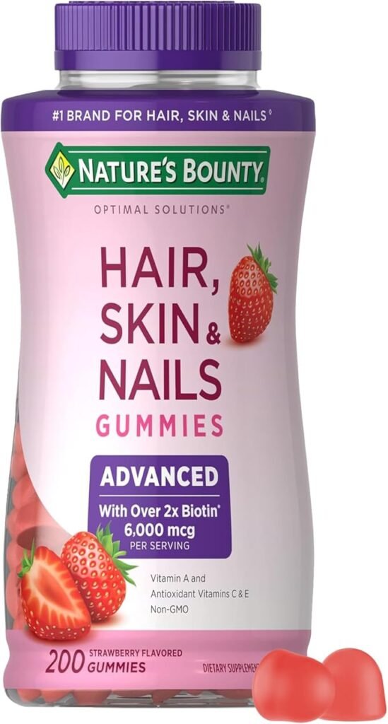 Nature's Bounty Hair, Skin & Nails Gummies 2X Biotina | Cabello, Piel y Uñas