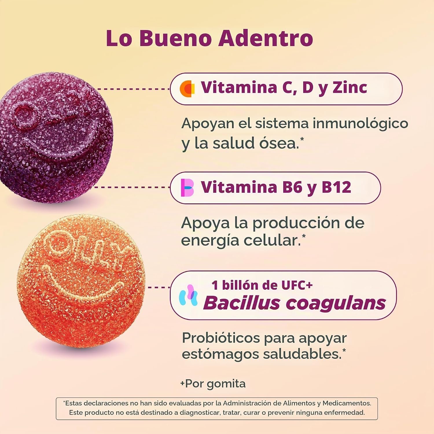 OLLY Kids Multi + Probiotic Gummies | Multivitamínico y Probióticos para Niños - Image 3