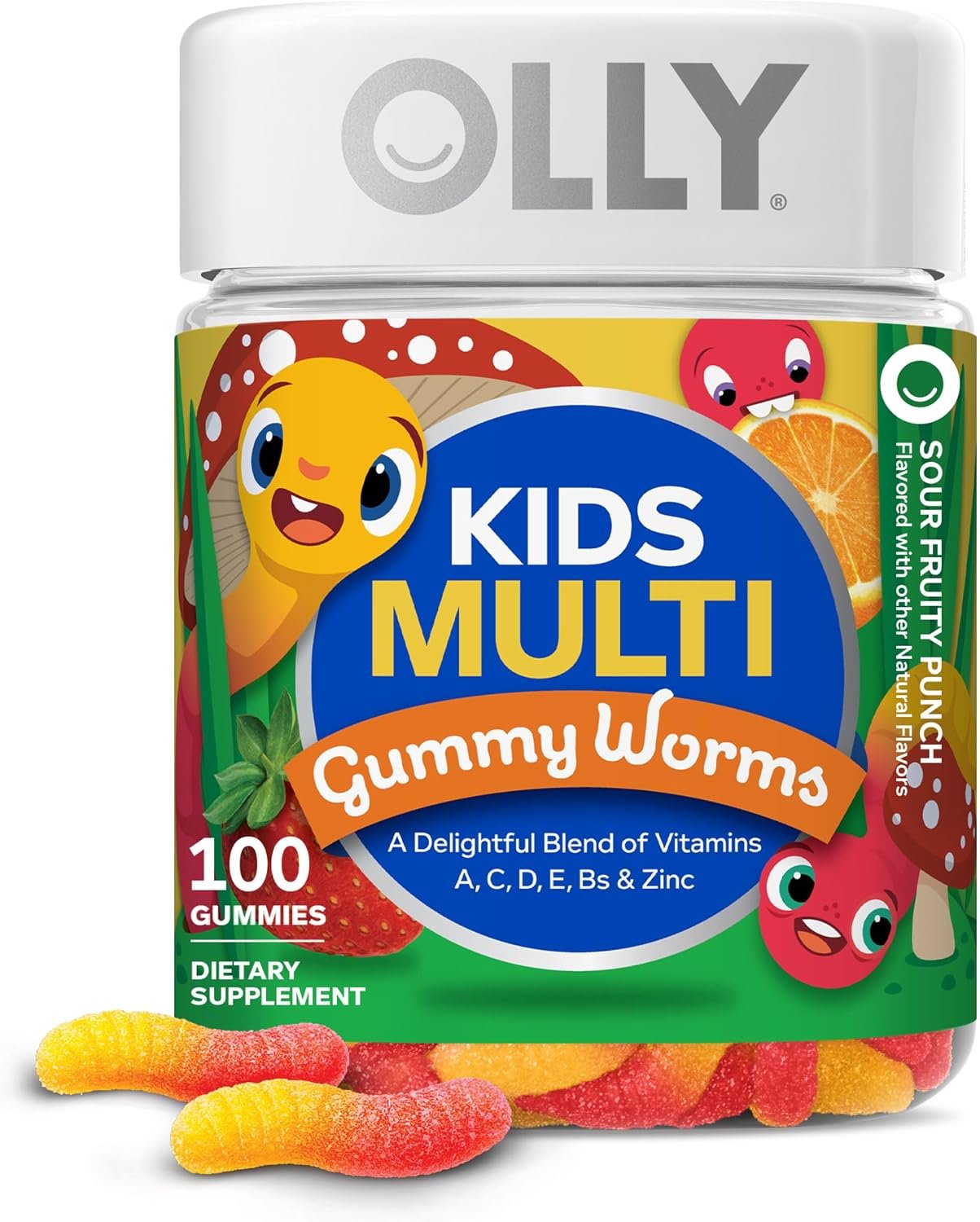 OLLY Kids Multivitamin Gummy Worms | Multivitamínico en Gomitas para Niños - Image 2