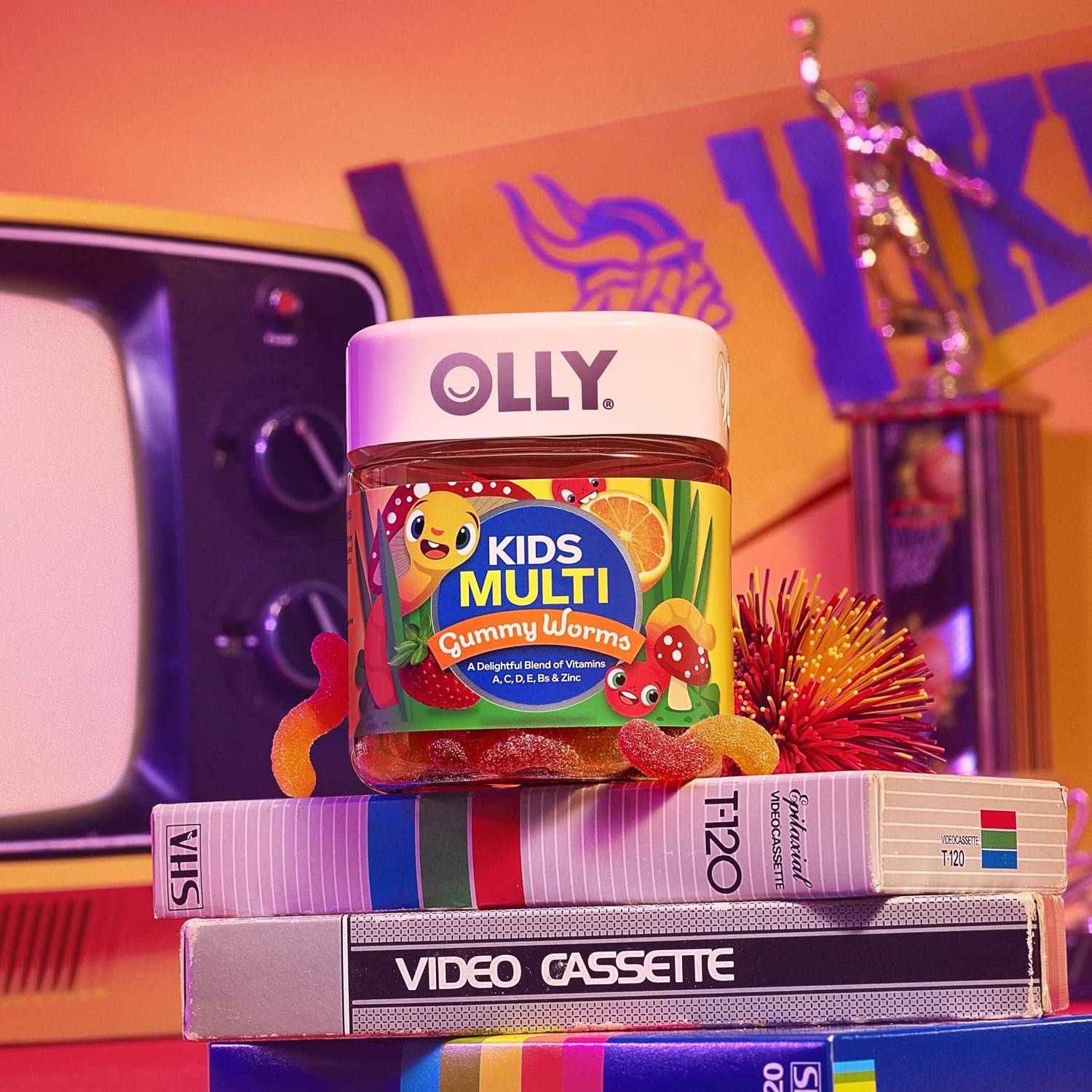 OLLY Kids Multivitamin Gummy Worms | Multivitamínico en Gomitas para Niños - Image 3