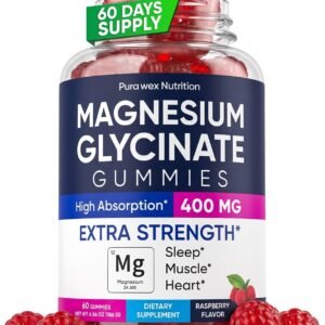 Pura Wex Magnesium Glycinate Gummies | Magnesio para Relajación, Descanso y Bienestar Diario