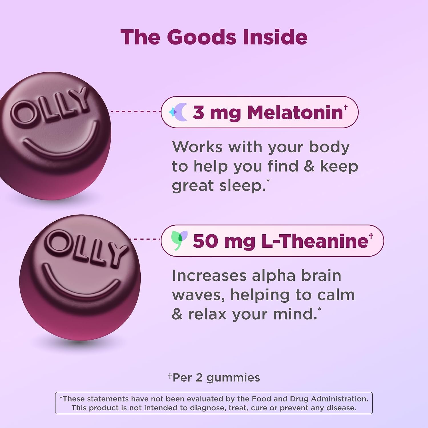 OLLY Sleep Gummies for a Healthy Sleep Cycle | Apoyo para un Ciclo de Sueño Saludable - Image 5