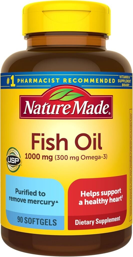 Nature Made Fish Oil Softgels | Omega-3 para Corazón, Cerebro y Bienestar General