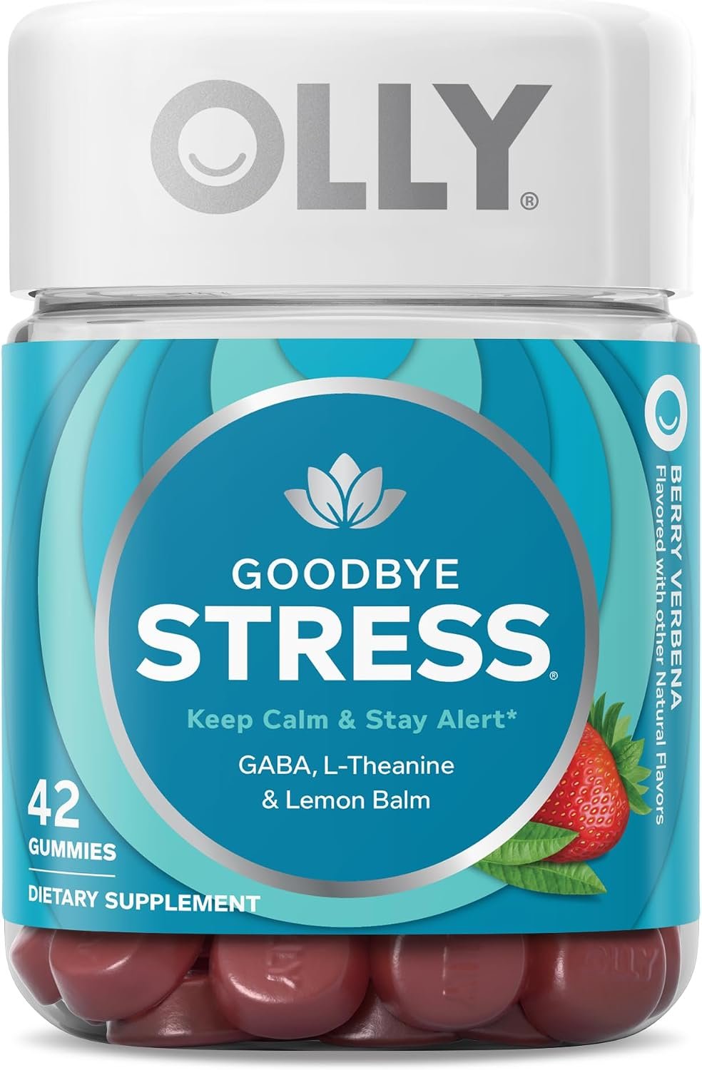 OLLY Goodbye Stress Gummies | Apoyo para la Relajación y el Bienestar Diario