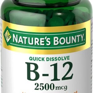 Nature's Bounty Quick Dissolve B-12 2500 mcg | Energía y Metabolismo Diario