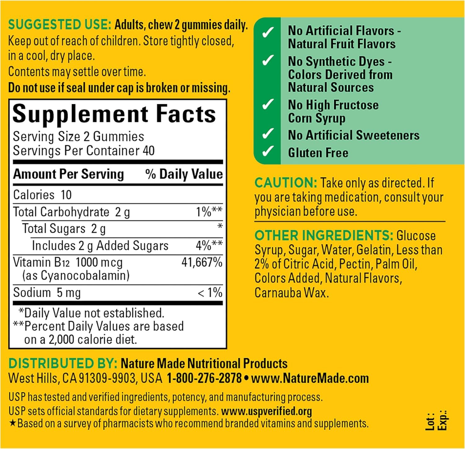 Nature Made Energy B12 Gummies 1000 mcg | Energía y Metabolismo Diario - Image 2